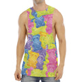 Colorful Gummy Bear Print Men's Muscle Tank Top