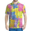 Colorful Gummy Bear Print Men's Polo Shirt