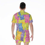 Colorful Gummy Bear Print Men's Rompers