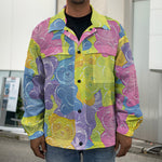 Colorful Gummy Bear Print Men's Shirt Jacket