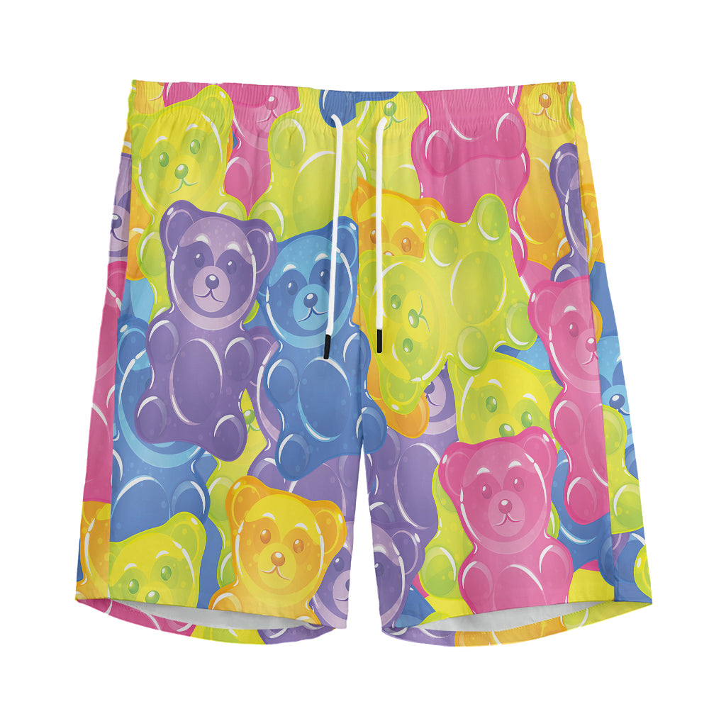 Colorful Gummy Bear Print Men's Sports Shorts