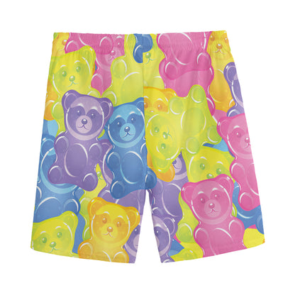 Colorful Gummy Bear Print Men's Sports Shorts
