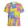 Colorful Gummy Bear Print Men's Sports T-Shirt