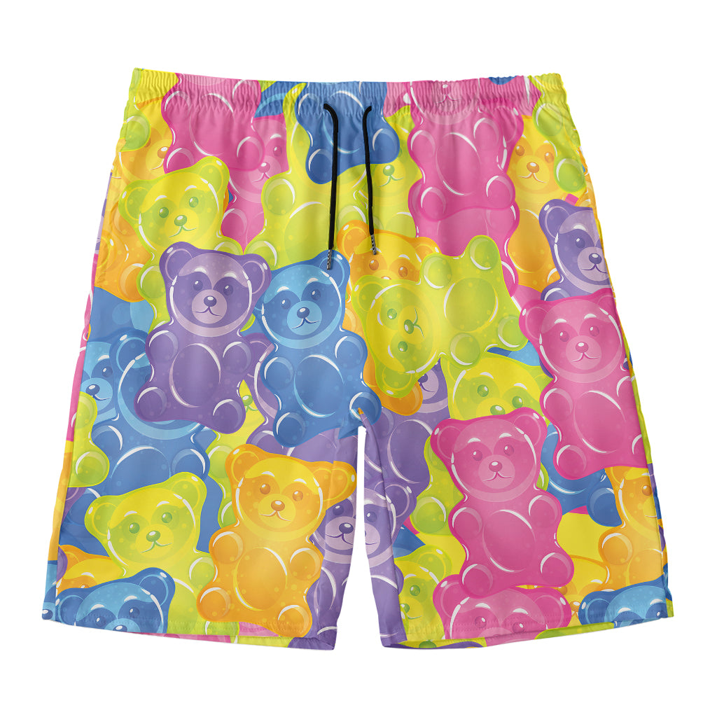 Colorful Gummy Bear Print Men's Swim Trunks