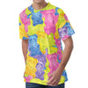 Colorful Gummy Bear Print Men's Velvet T-Shirt