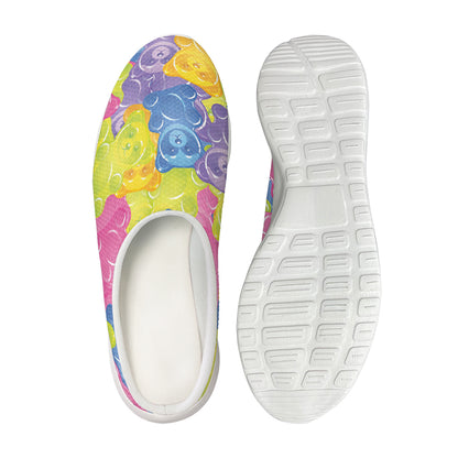 Colorful Gummy Bear Print Mesh Casual Shoes