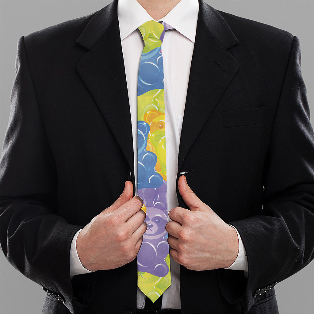 Colorful Gummy Bear Print Necktie