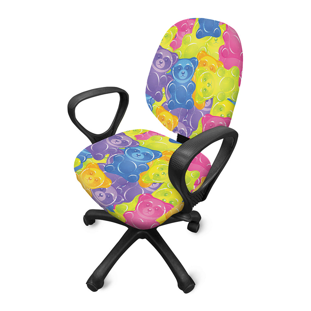 Colorful Gummy Bear Print Office Chair Cover