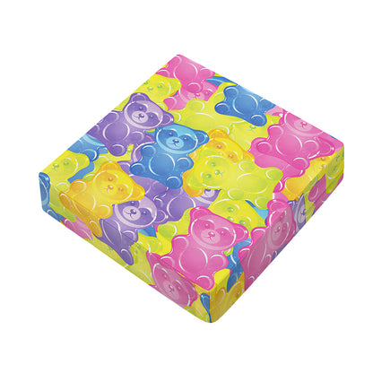 Colorful Gummy Bear Print Outdoor Seat Cushion Cover
