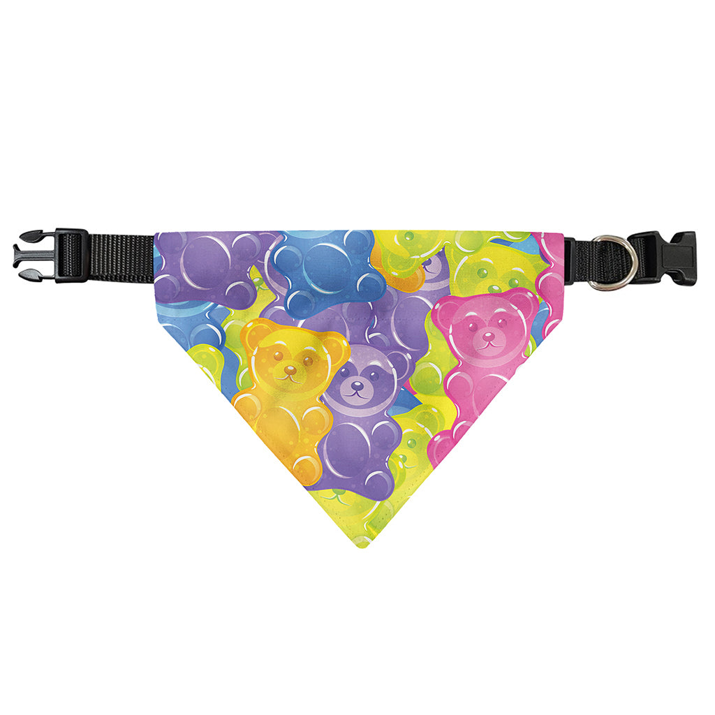 Colorful Gummy Bear Print Over The Collar Dog Bandana