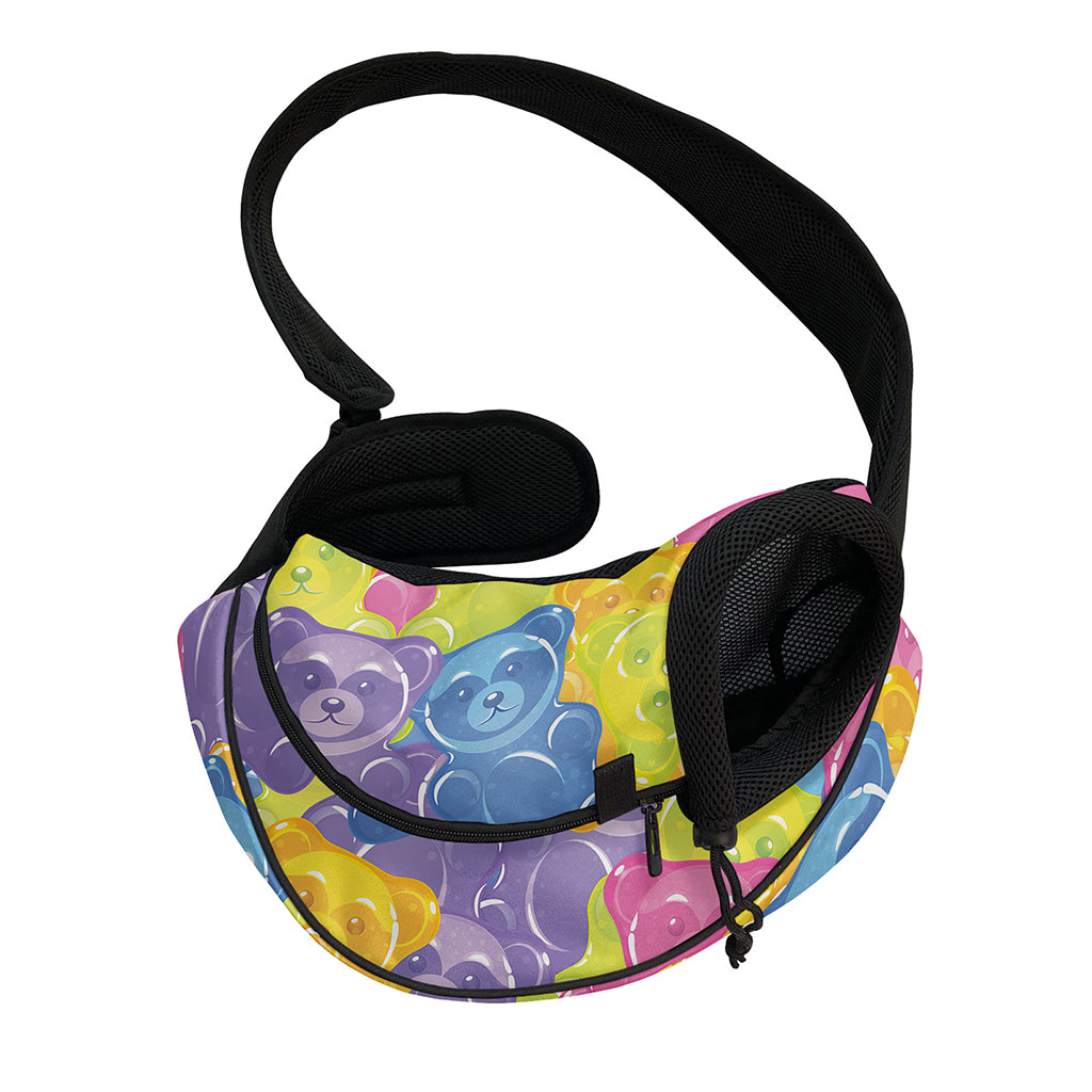 Colorful Gummy Bear Print Pet Sling Carrier