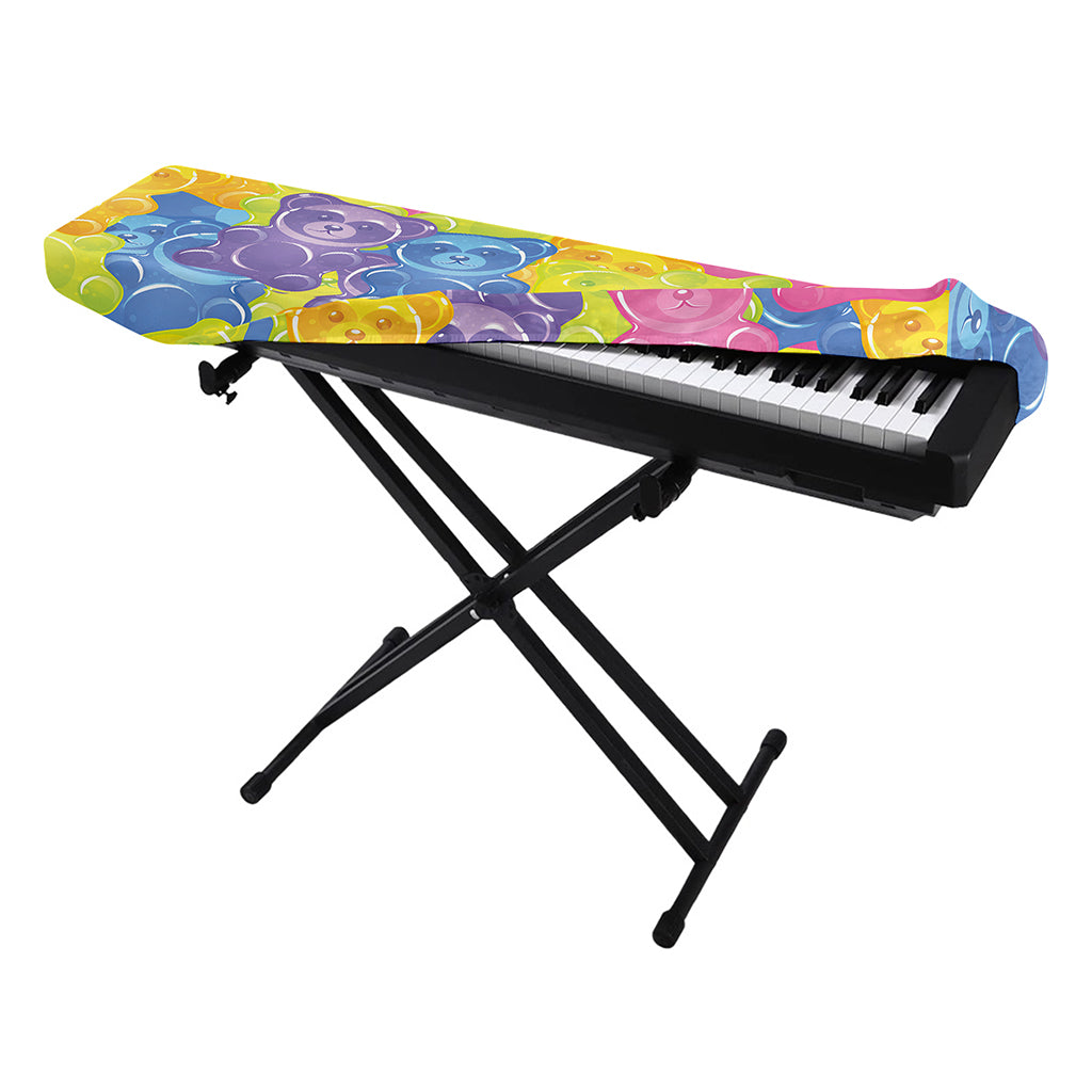 Colorful Gummy Bear Print Piano Keyboard Cover