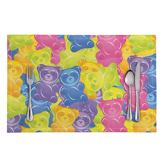Colorful Gummy Bear Print Placemat