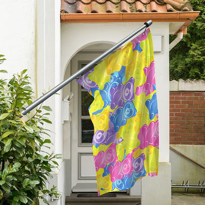 Colorful Gummy Bear Print Polyester Flag
