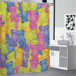 Colorful Gummy Bear Print Premium Shower Curtain