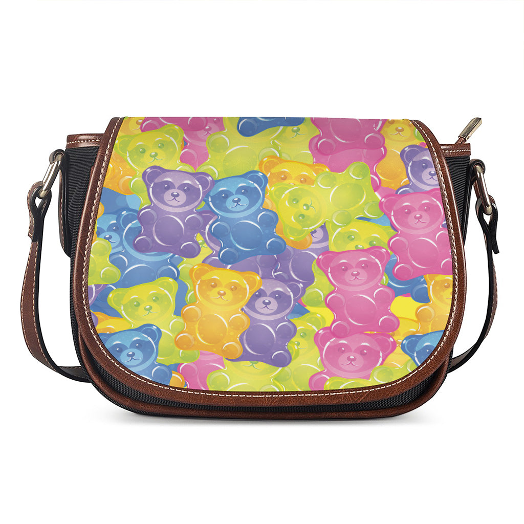 Colorful Gummy Bear Print Saddle Bag