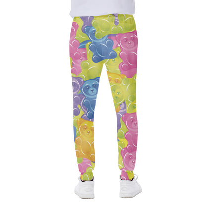 Colorful Gummy Bear Print Scuba Joggers