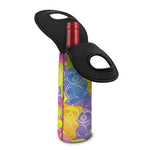 Colorful Gummy Bear Print Single Neoprene Wine Tote
