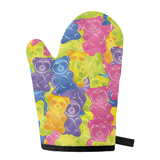 Colorful Gummy Bear Print Single Oven Mitt