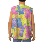 Colorful Gummy Bear Print Sleeveless Baseball Jersey