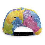 Colorful Gummy Bear Print Snapback Cap