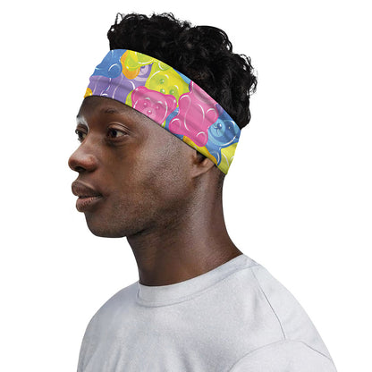 Colorful Gummy Bear Print Sports Headband