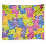 Colorful Gummy Bear Print Tapestry