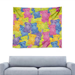 Colorful Gummy Bear Print Tapestry