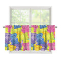 Colorful Gummy Bear Print Tier Curtains