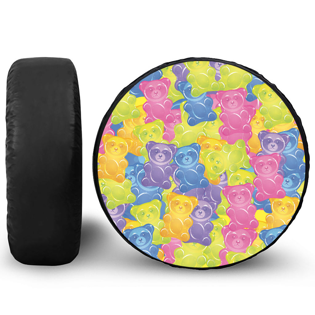 Colorful Gummy Bear Print Tire Cover