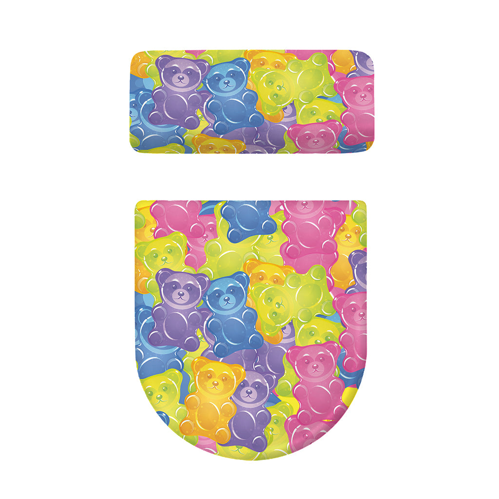 Colorful Gummy Bear Print Toilet Lid And Tank Cover Set