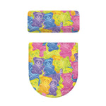 Colorful Gummy Bear Print Toilet Lid And Tank Cover Set
