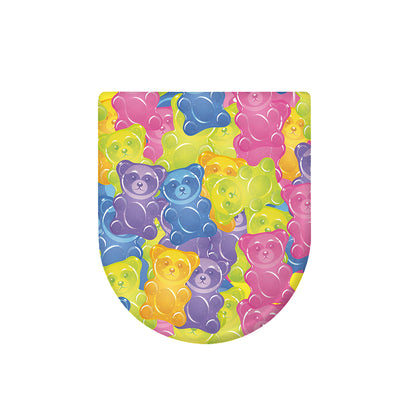 Colorful Gummy Bear Print Toilet Lid Cover