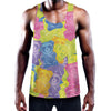 Colorful Gummy Bear Print Training Tank Top