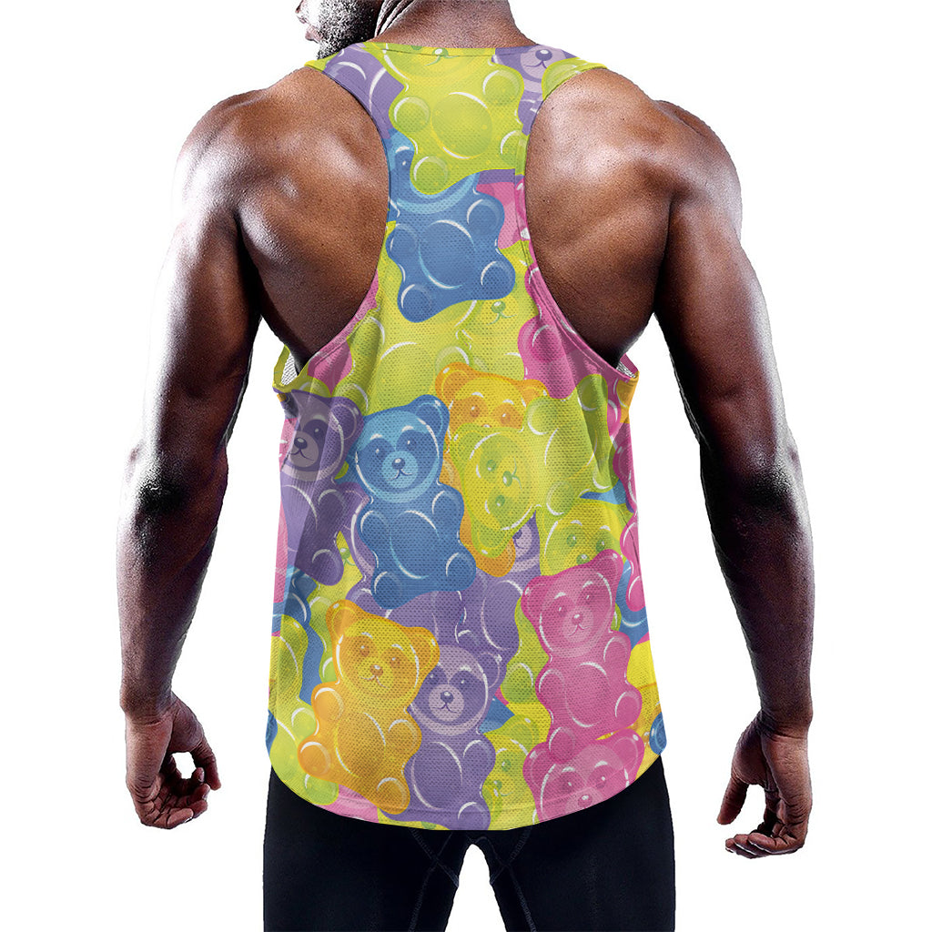 Colorful Gummy Bear Print Training Tank Top