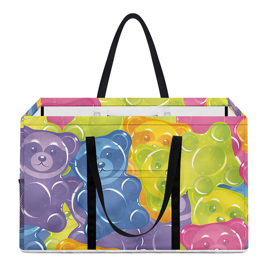 Colorful Gummy Bear Print Utility Tote Bag