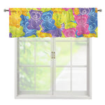 Colorful Gummy Bear Print Window Valance