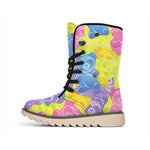 Colorful Gummy Bear Print Winter Boots