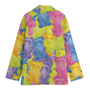 Colorful Gummy Bear Print Women's Blazer