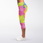 Colorful Gummy Bear Print Women's Capri Leggings