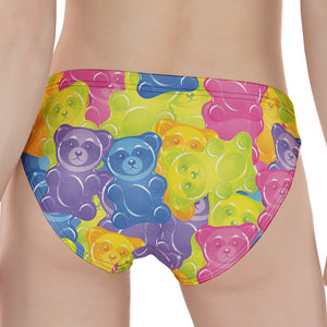 Colorful Gummy Bear Print Women's Panties