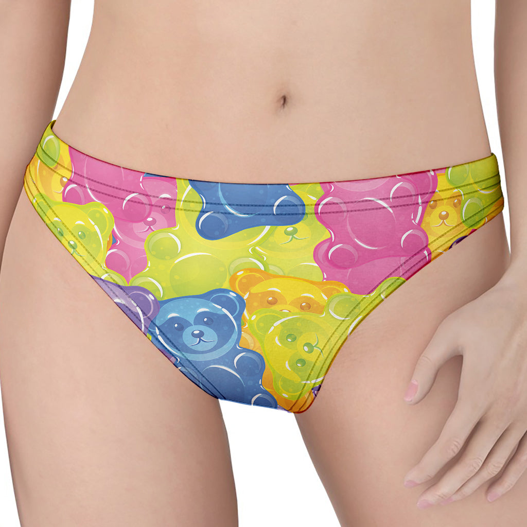 Colorful Gummy Bear Print Women's Thong