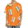 Colorful Gummy Print Aloha Shirt