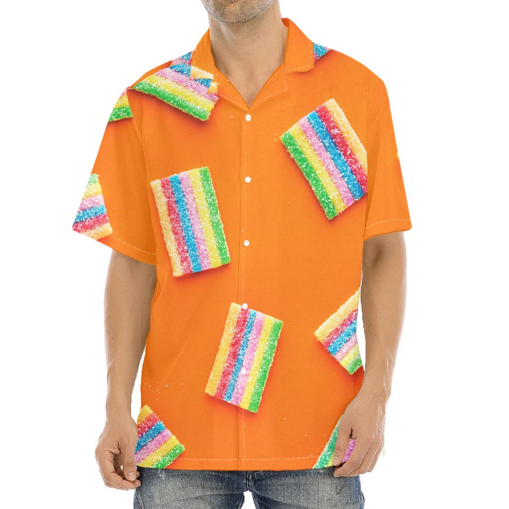 Colorful Gummy Print Aloha Shirt