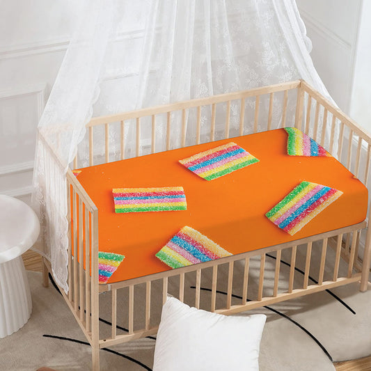 Colorful Gummy Print Baby Crib Sheet