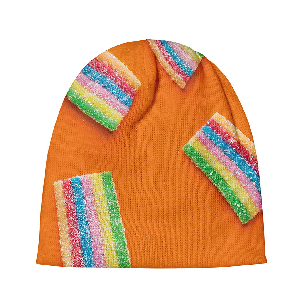 Colorful Gummy Print Beanie