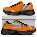 Colorful Gummy Print Black Chunky Shoes