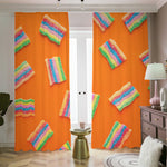 Colorful Gummy Print Blackout Pencil Pleat Curtains