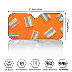 Colorful Gummy Print Car Windshield Sun Shade