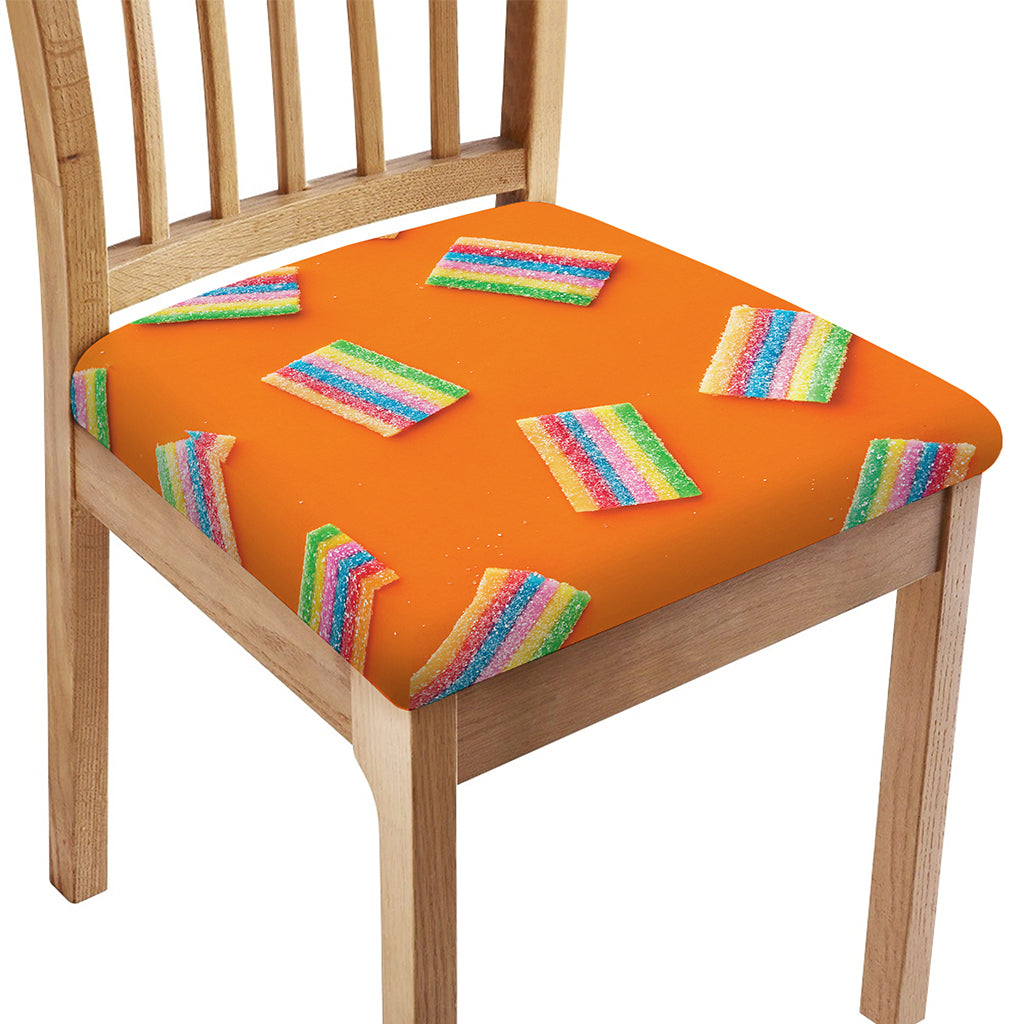 Colorful Gummy Print Chair Cushion Cover